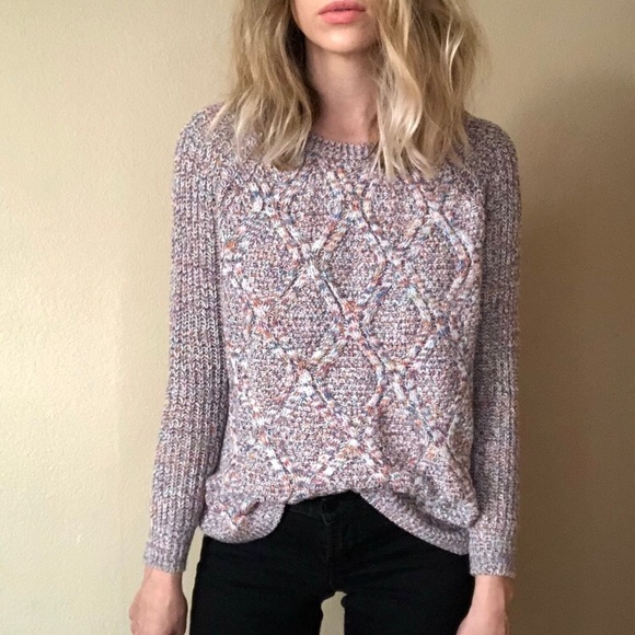 [Faded Glory] Rainbow Knit Sweater - Picture 2 of 7